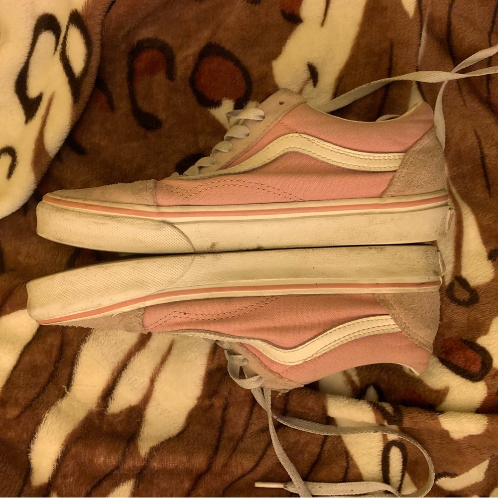 Pink and White Vans